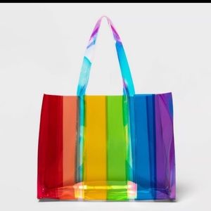 Target pride transparent rainbow tote